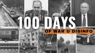 100-days-collage of images Russian leaders and Russia war in Ukraine