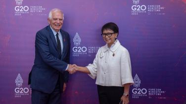 HRVP Josep Borrell and Indonesian Foreign Minister Retno Marsudi