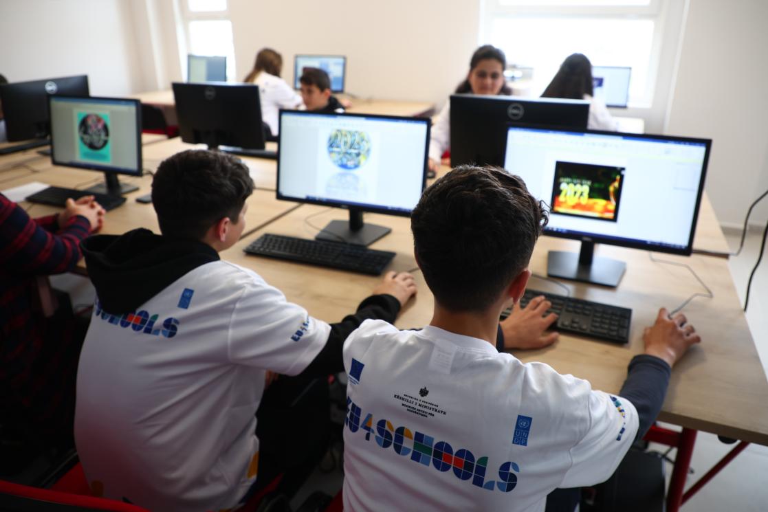Class room in a school in Albania, EU4Schools