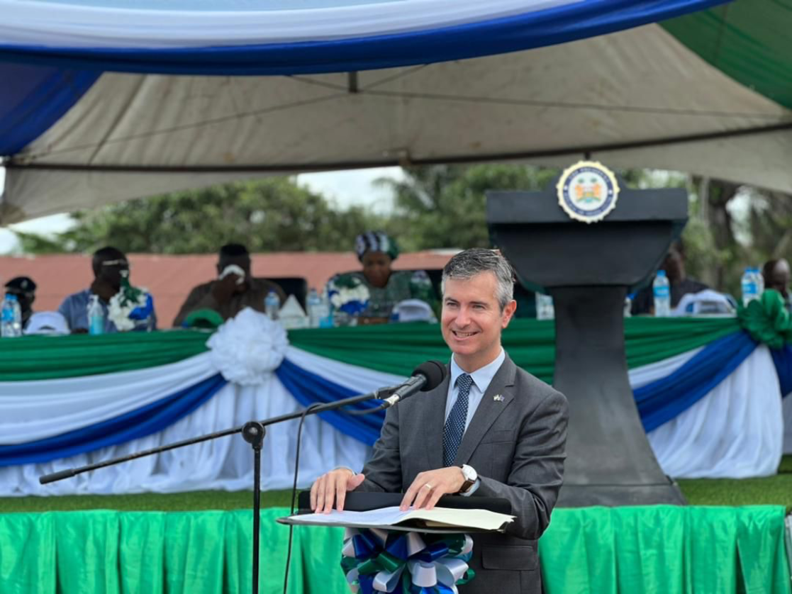 EU Deputy Head of Delegation, Antonio Juan Frutos delivering a statement at the inauguration event