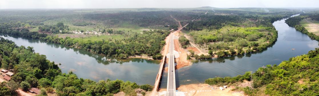 The bird's eye view of the new Magbele bridge