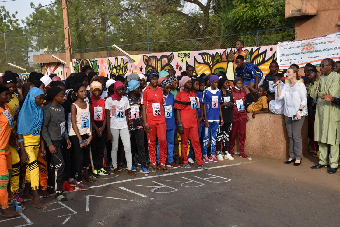 Démarrage de la Course de la Paix au CCFN, Niamey
