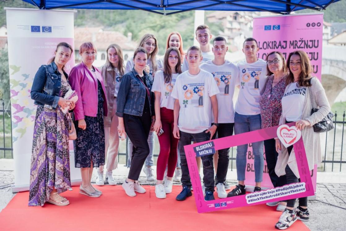 “Block the Hatred; Share the Love” campaign: Pupils from all over BiH gather in Konjic to condemn hate speech and bulling