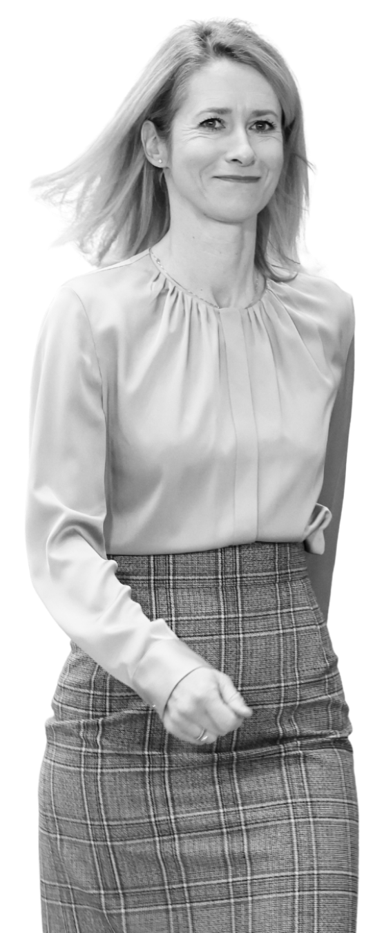 Kaja Kallas at podium