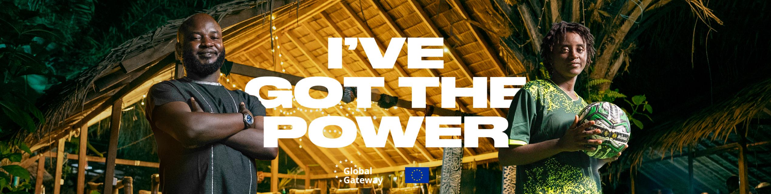 Two people in Cameroonparticipating in I've got the power campaign.