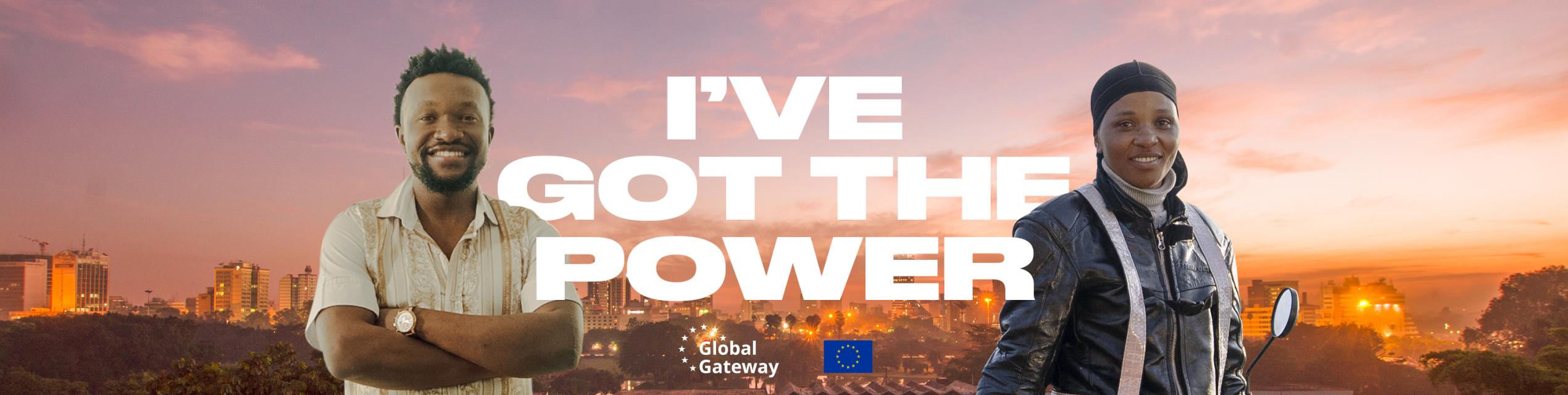 Two people in Kenya participating in I've Got the Power Campaign.