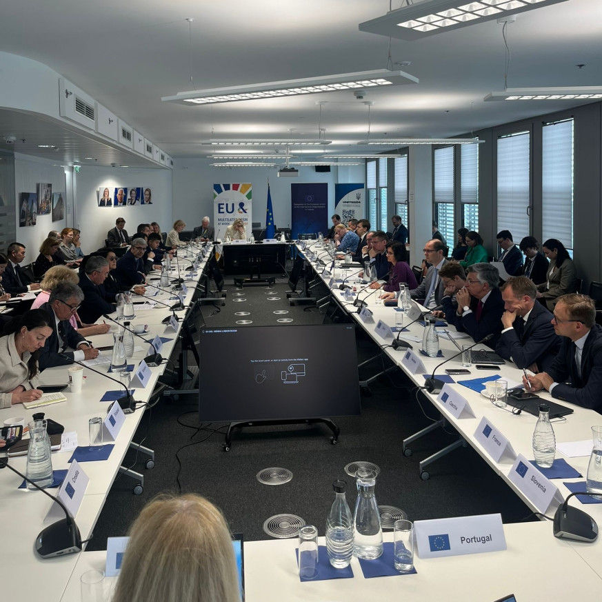 EUSR Stiprais met with Central Asian and EU Ambassadors in Vienna to discuss cooperation.