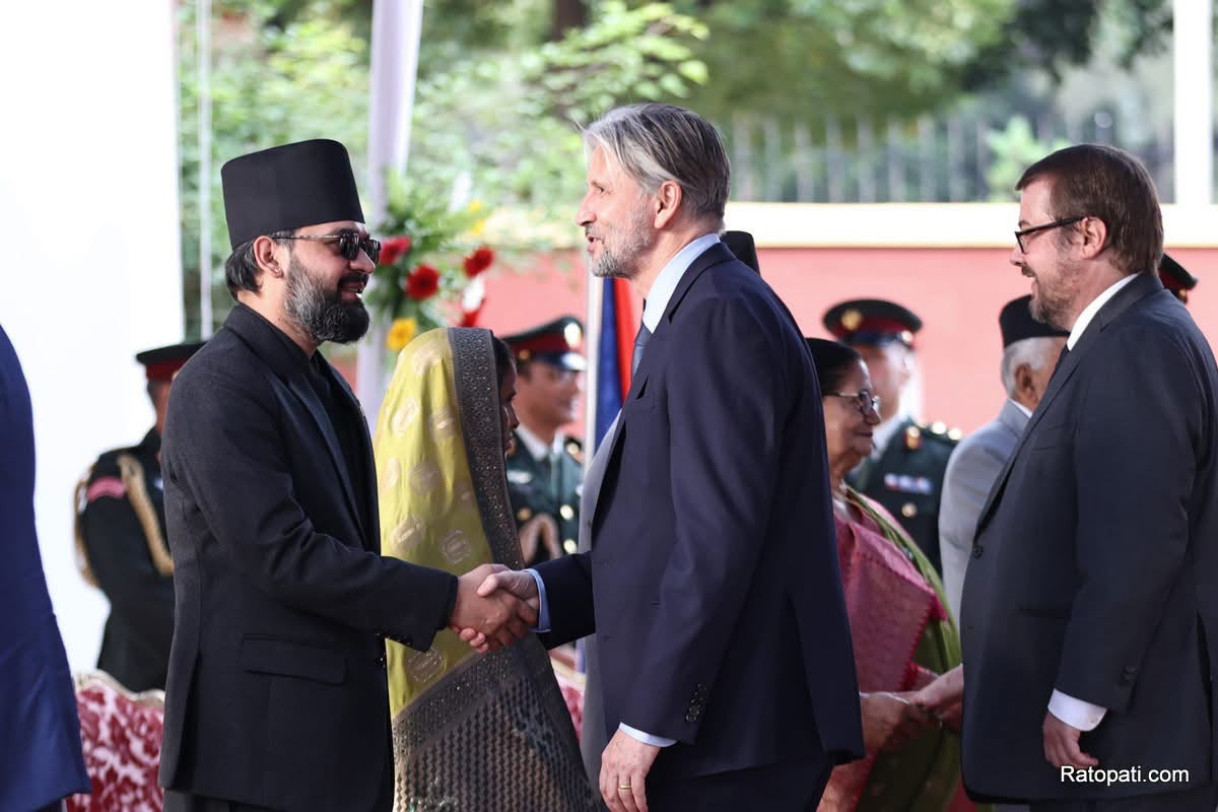 EU Delegation’s Chargé d’Affaires Exchanges Greetings with Prime Minister Balendra Shah on Nepal’s C