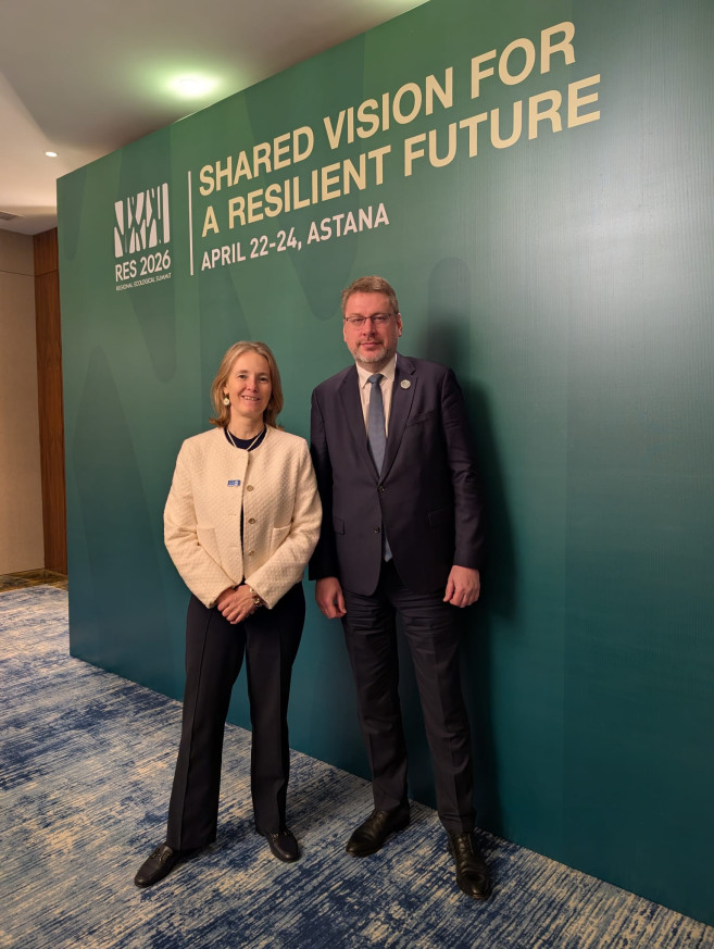 EUSR Eduards Stiprais and Ms. Florence Bauer, UNFPA's Regional Director for Eastern Europe and Centr