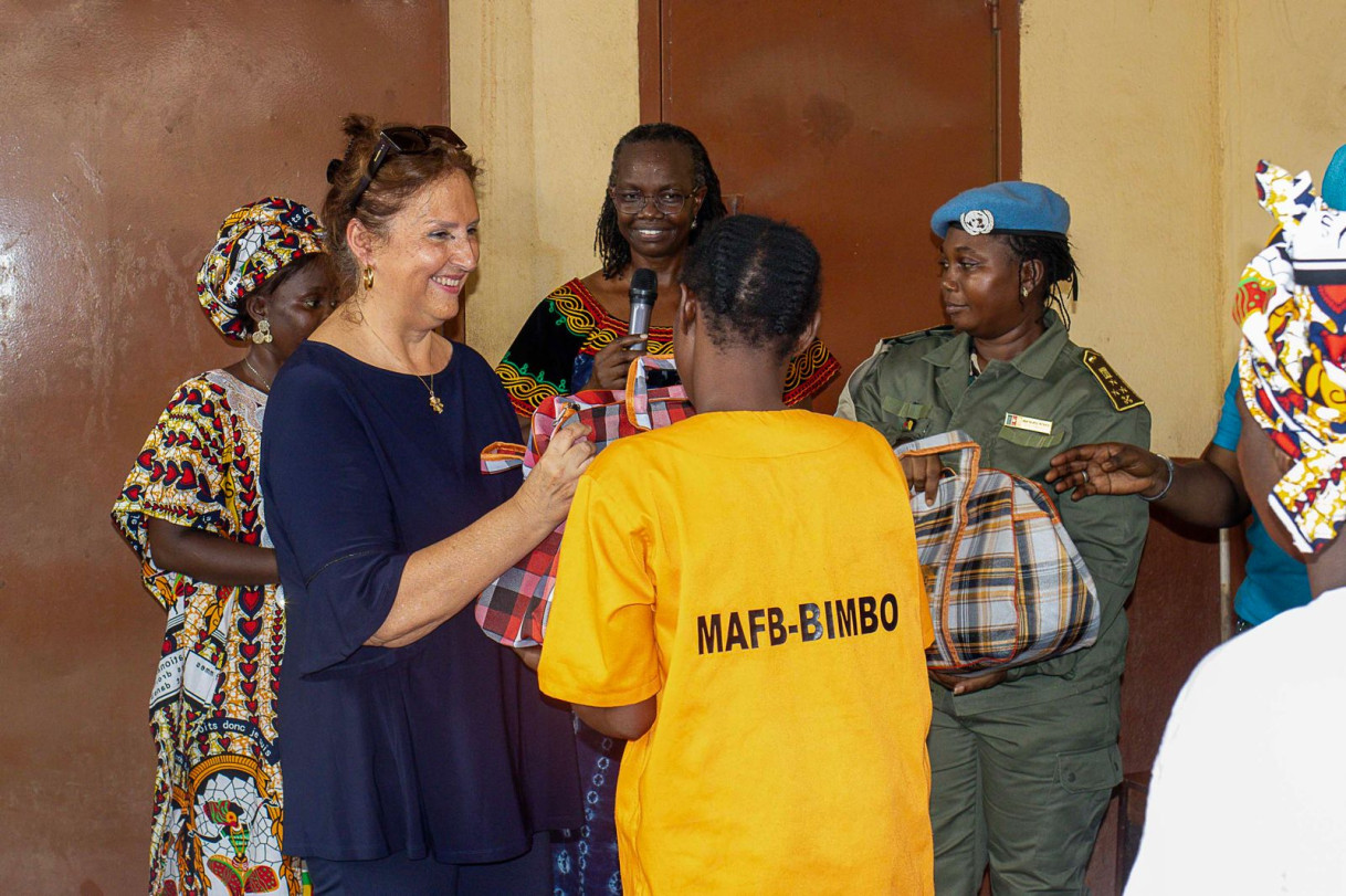 EUAM RCA soutient des activités à la Prison pour femmes de Bimbo