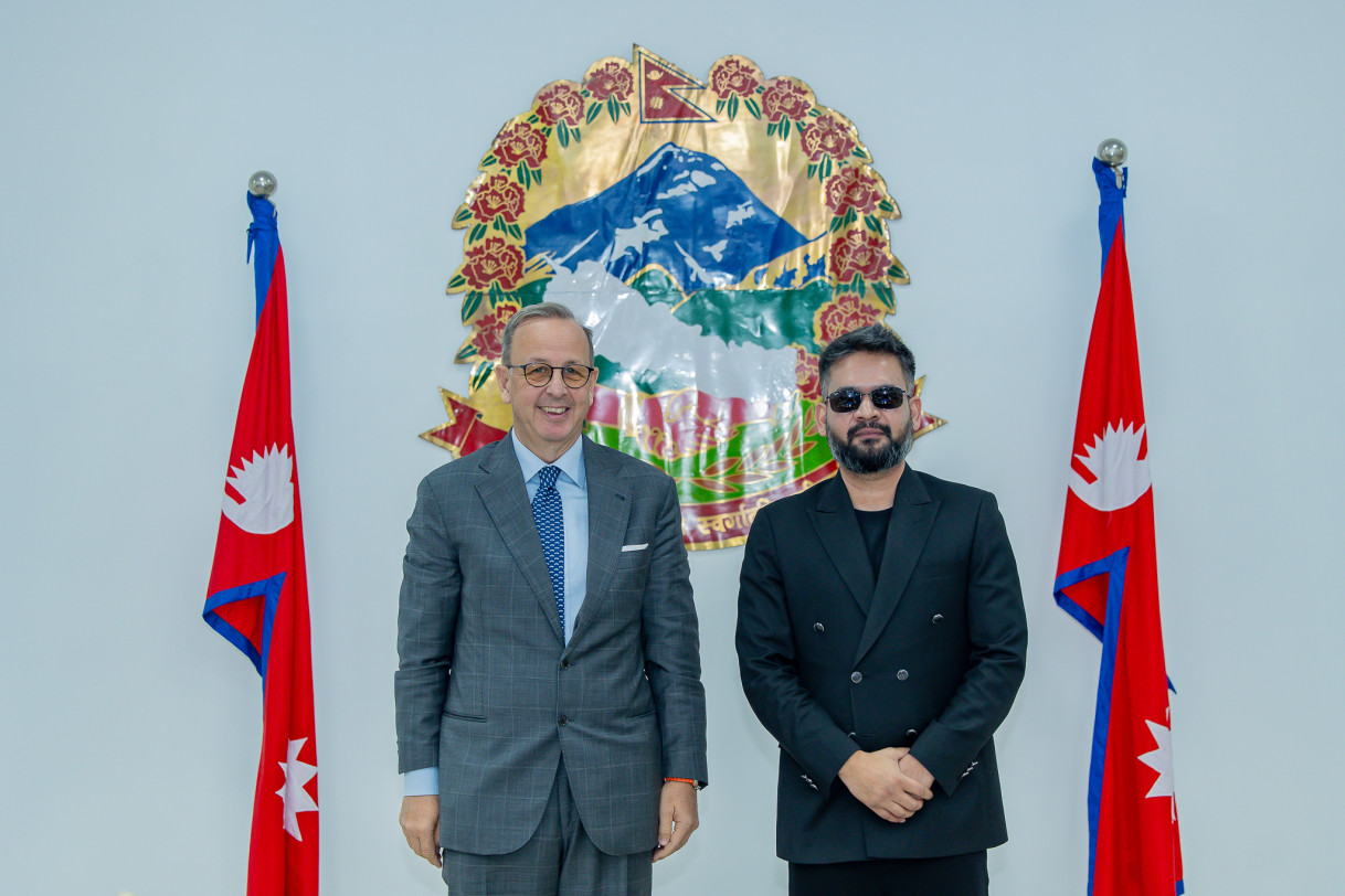 H.E. Mr. Antonio Bartoli with PM Shah.