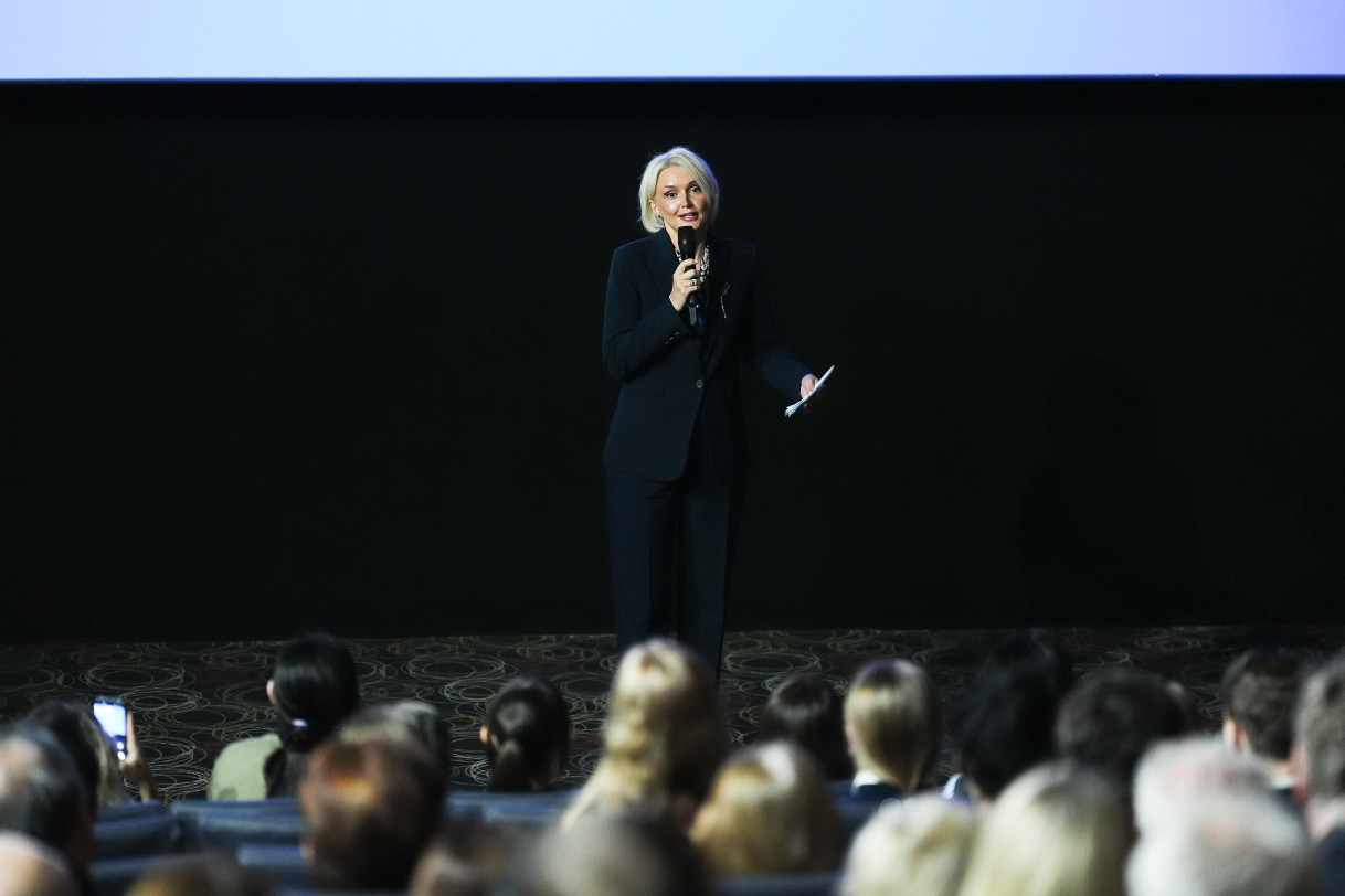 Ambassador of Ukraine to Singapore Kateryna Zelenko addresses audience