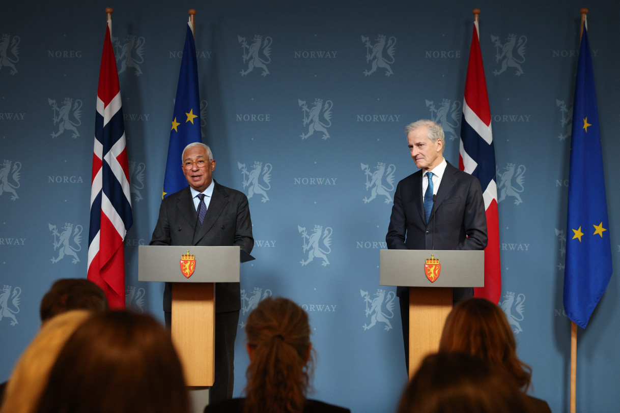 President of the European Council Antonio Costa and Norwegian Prime Minister Jonas Gahr Støre