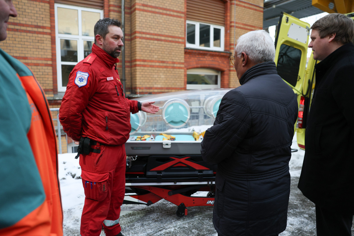 President of the European Council Antonio Costa at Oslo University Hospital
