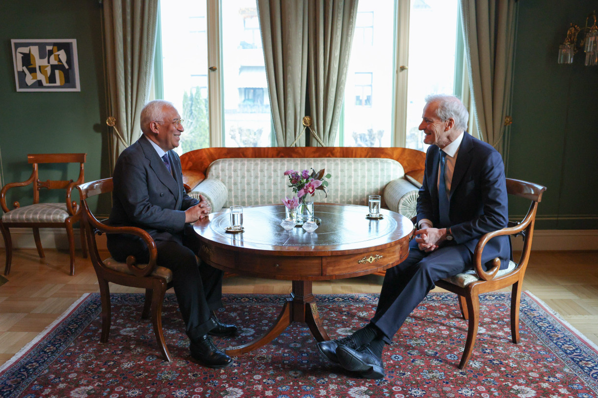 President of the European Council Antonio Costa and Norwegian Prime Minister Jonas Gahr Støre