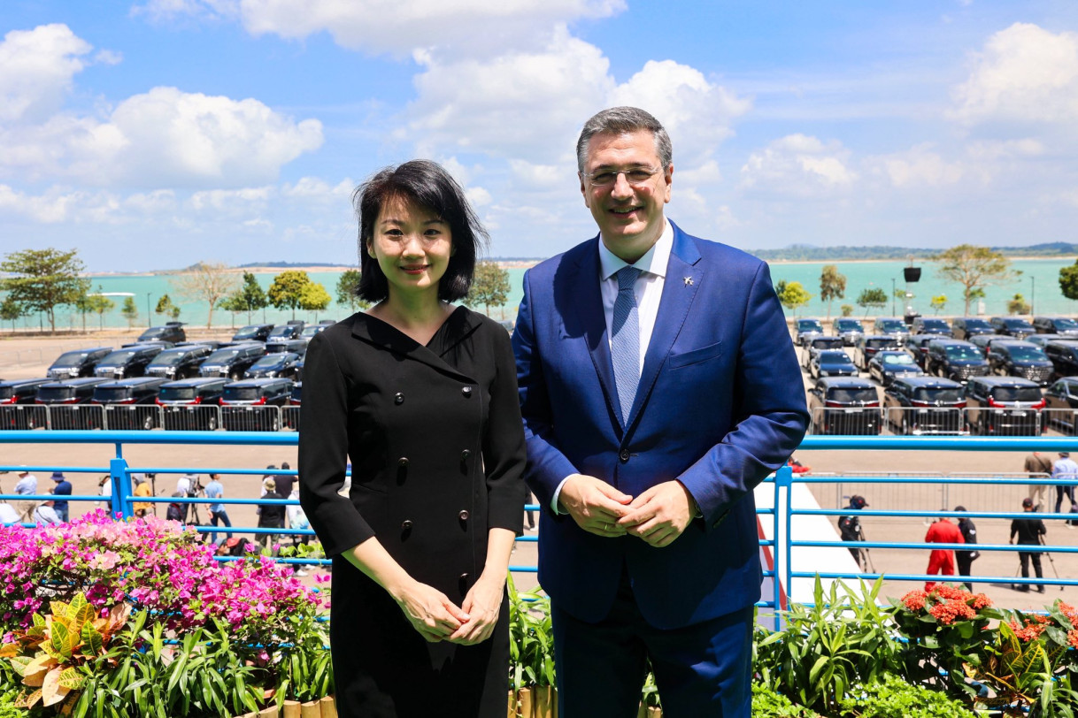 With Senior Minister of State for Transport of Singapore Sun Xueling