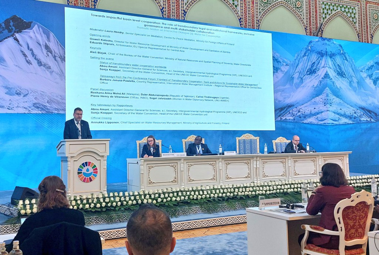 EUSR Eduards Stiprais opened the Thematic Session on “Water for Cooperation”