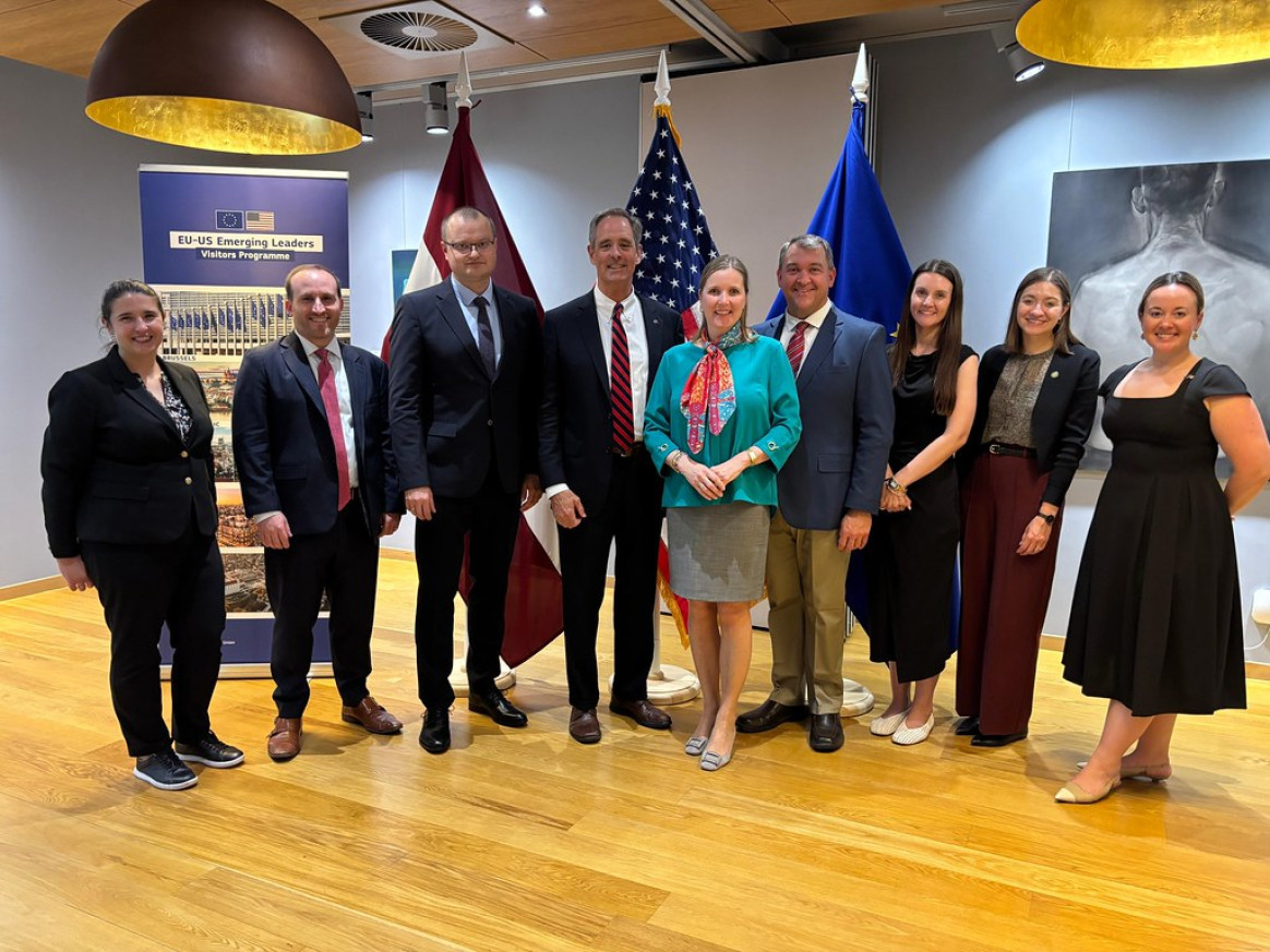 Family photo - networking reception at the Permanent Representation of Latvia to the EU