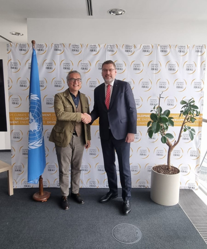 EUSR Eduards Stiprais and Mr Stenano Marguccio, Deputy Chief Executive Officer of Sustainable Energy