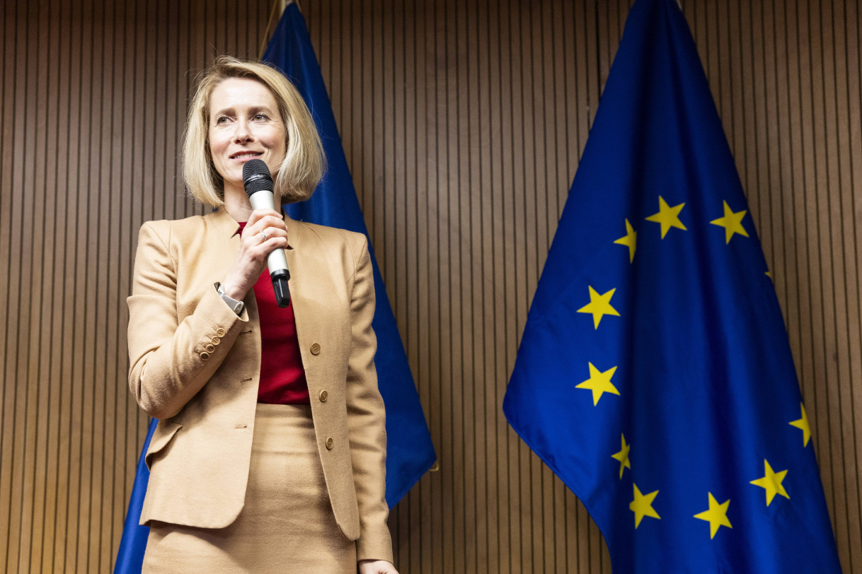 EU High Representative Kaja Kallas meets a delegation from the Ukrainian Leadership Academy