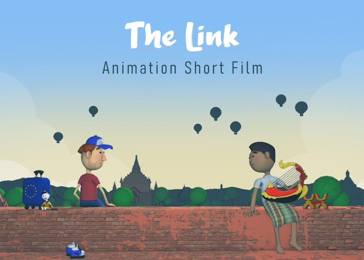 COver photo of short Film "the Link", depicting European and Burmese boys