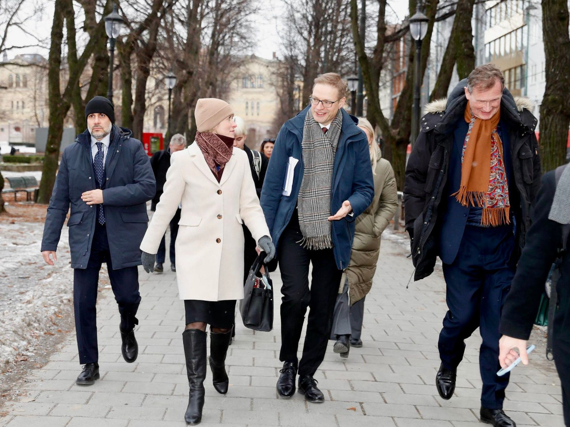 Kaja Kallas på vei til møte