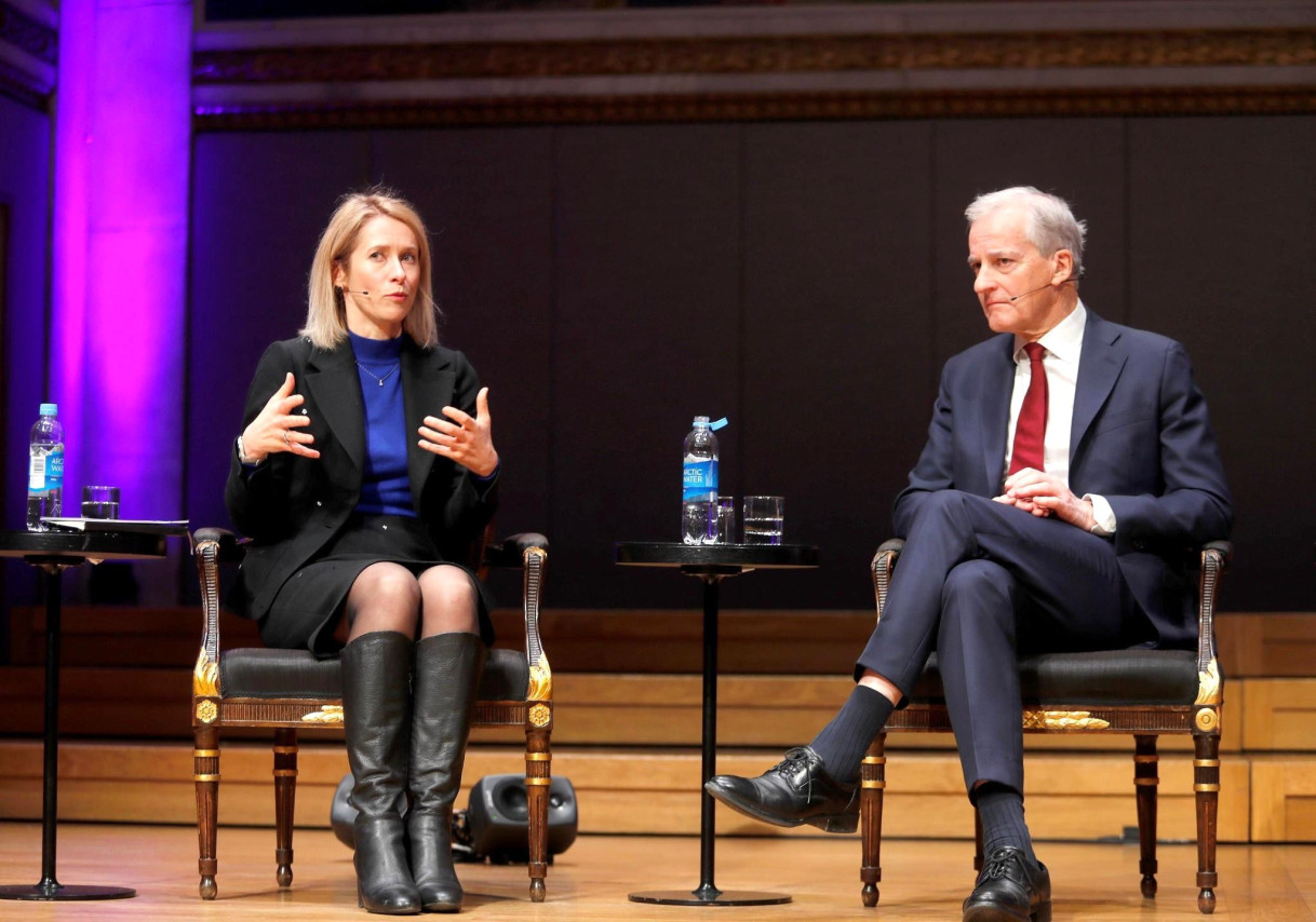 Kaja Kallas og Jonas Gahr Støre under Oslo Security Conference