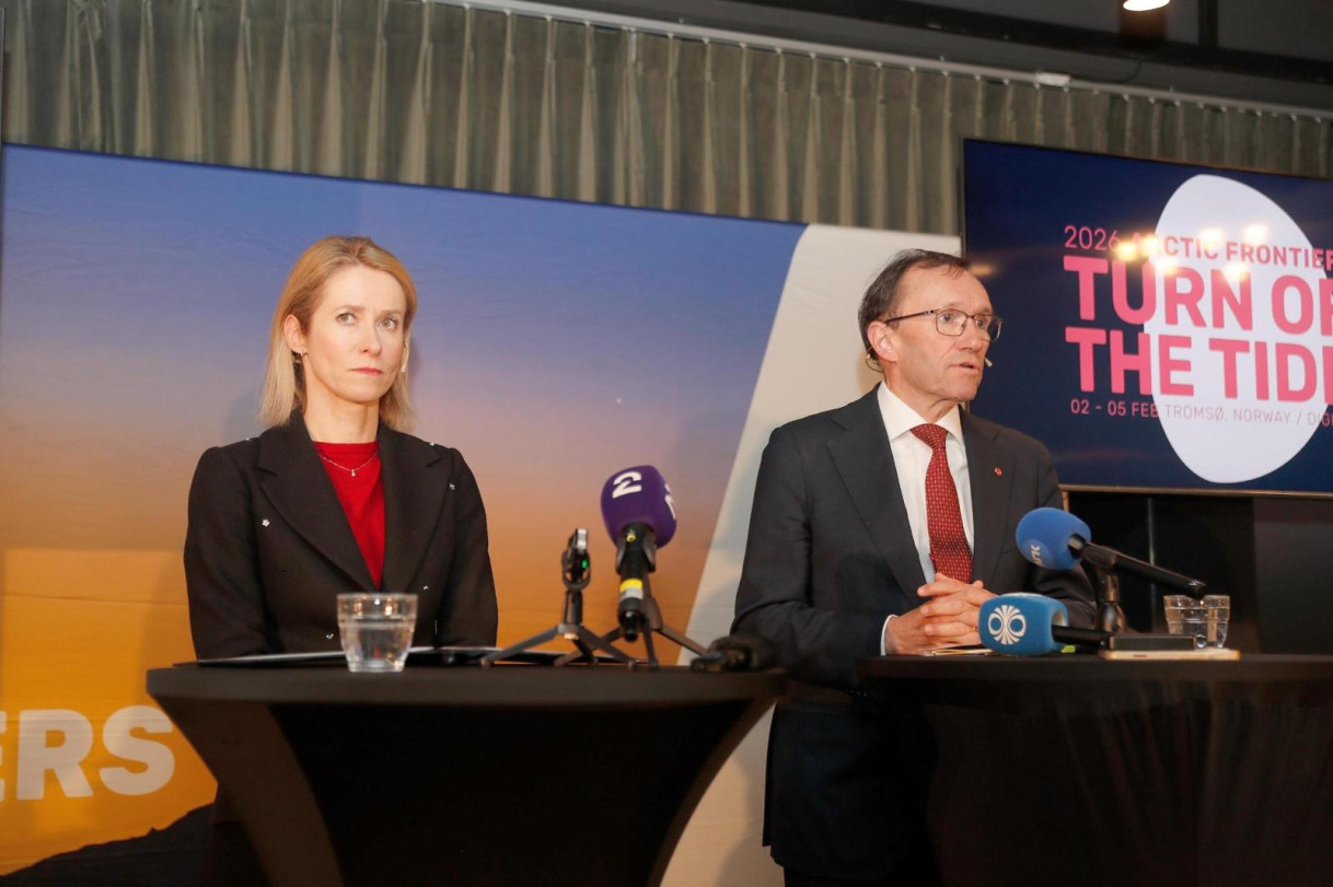 Kaja Kallas og Espen Barth Eide på pressekonferanse 