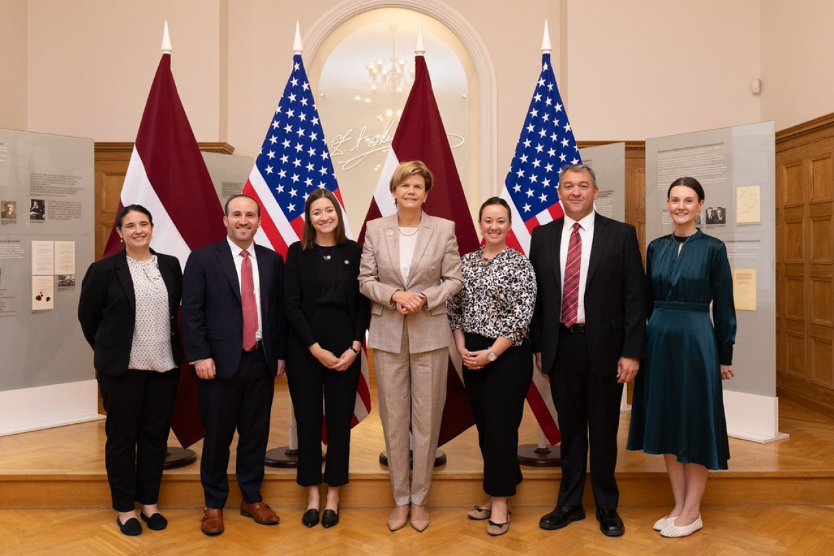 With Latvia's Minister of Foreign Affairs, Baiba Braze, Riga