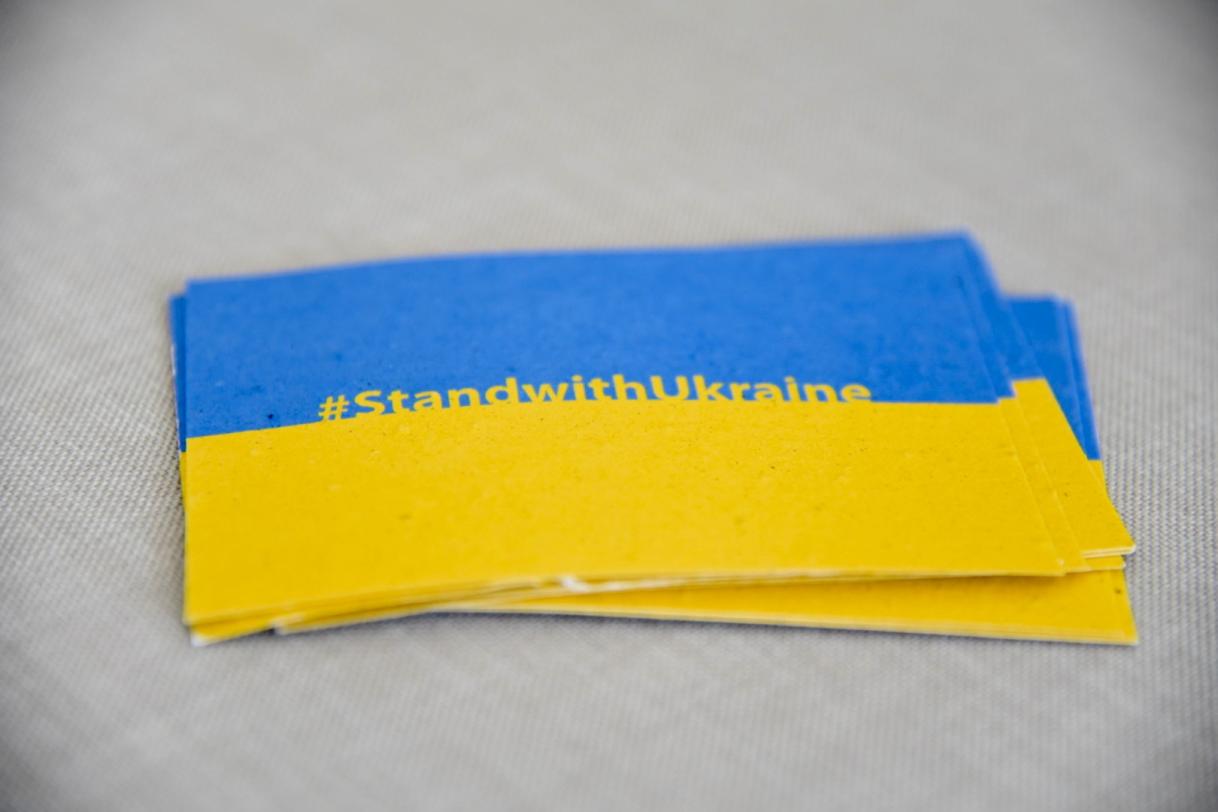 stand with Ukraine mini flags