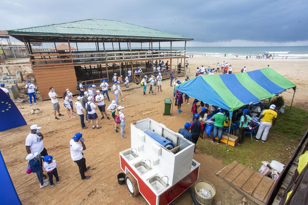 #EUBeachCleanup at Laboma Beach, Accra