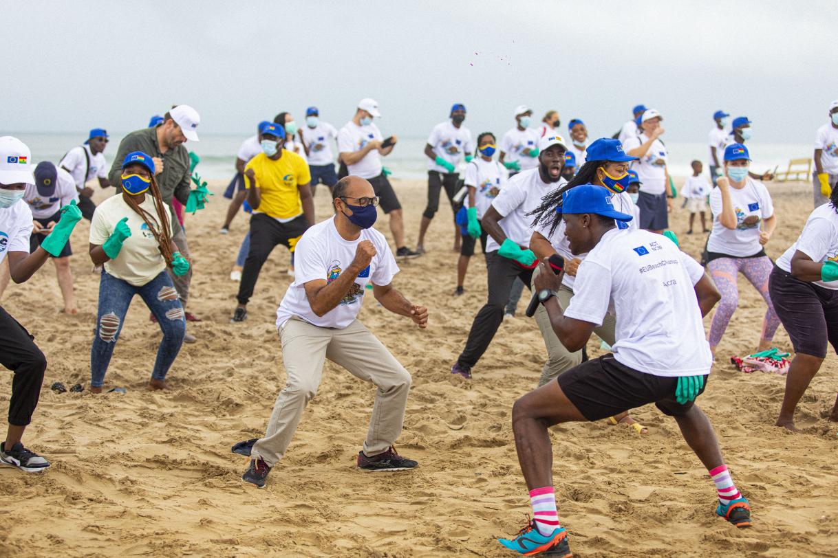 #EUBeachCleanup at Laboma Beach, Accra