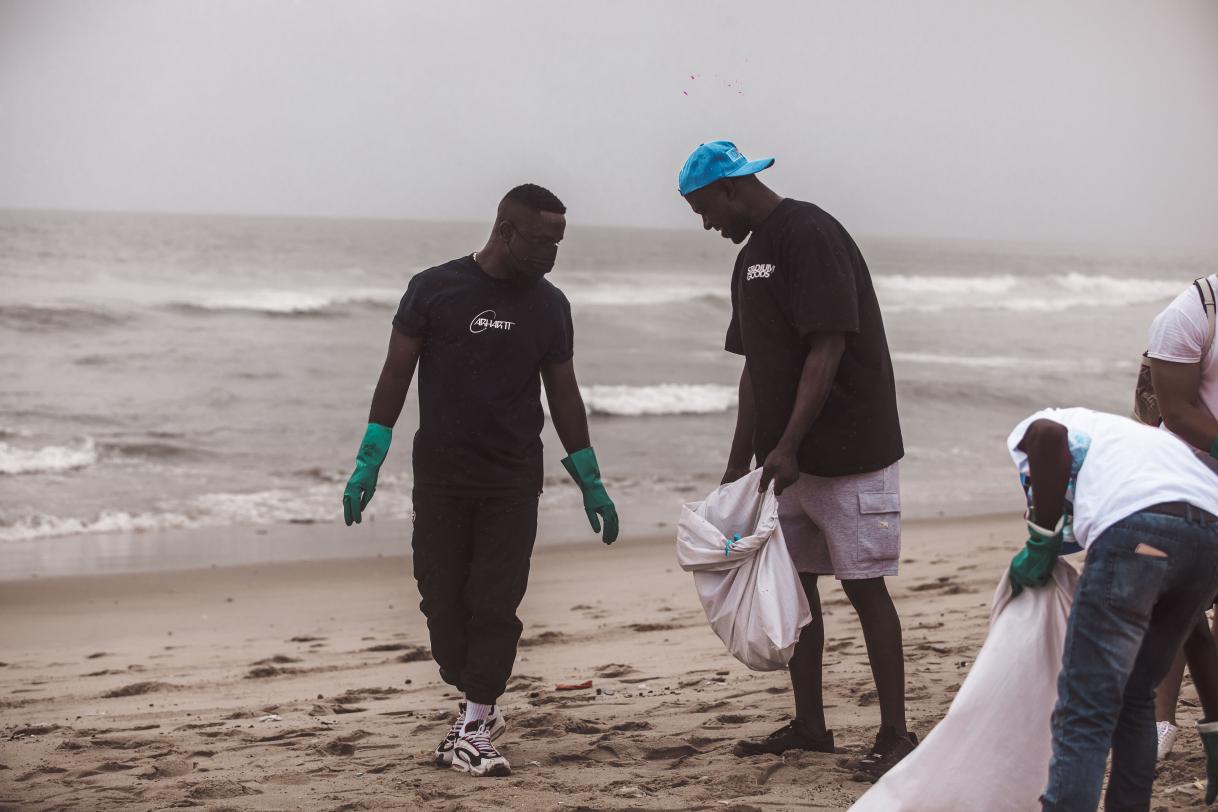 #EUBeachCleanup at Laboma Beach, Accra