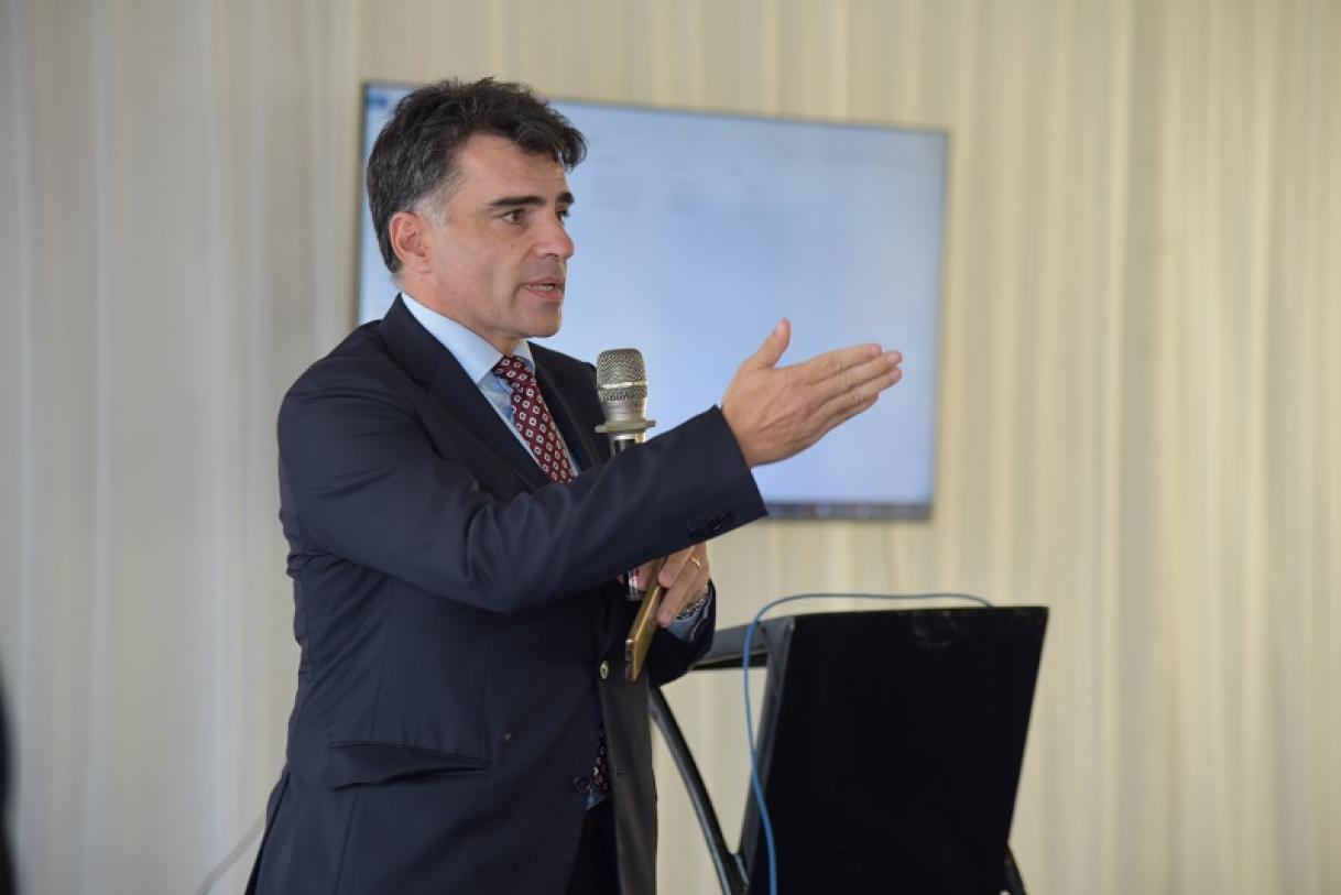 a man giving a speech 