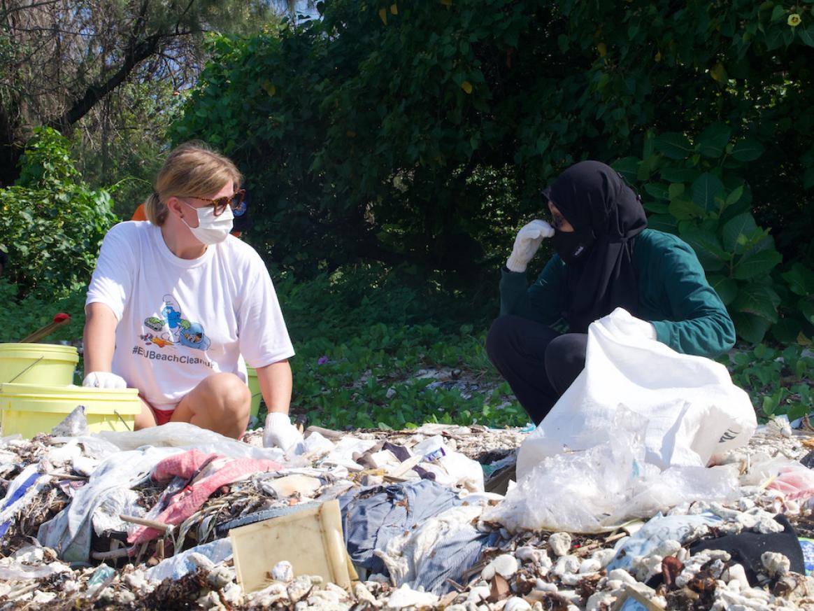 #EUBeachCleanup at Damar Island