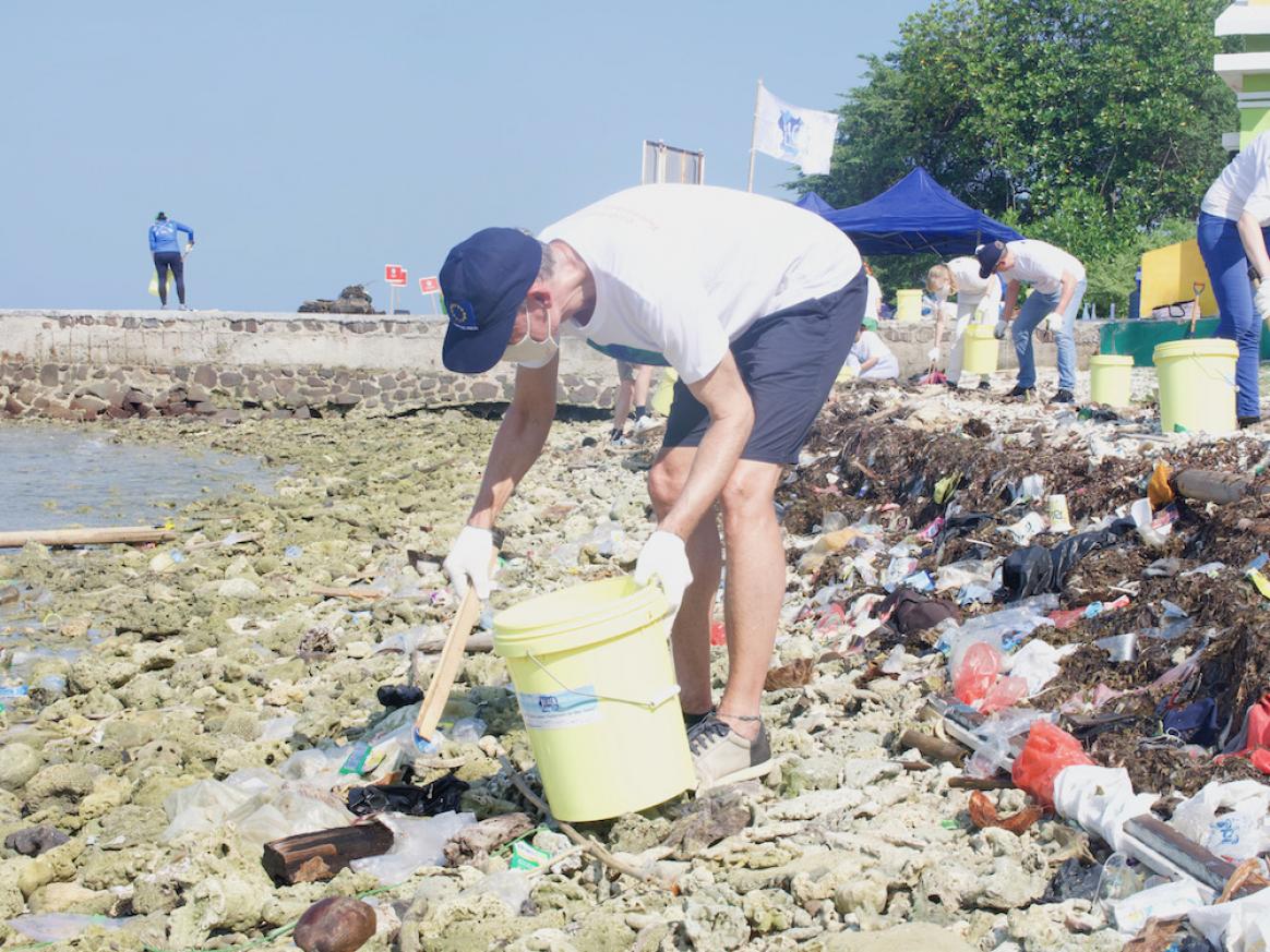 #EUBeachCleanup at Damar Island