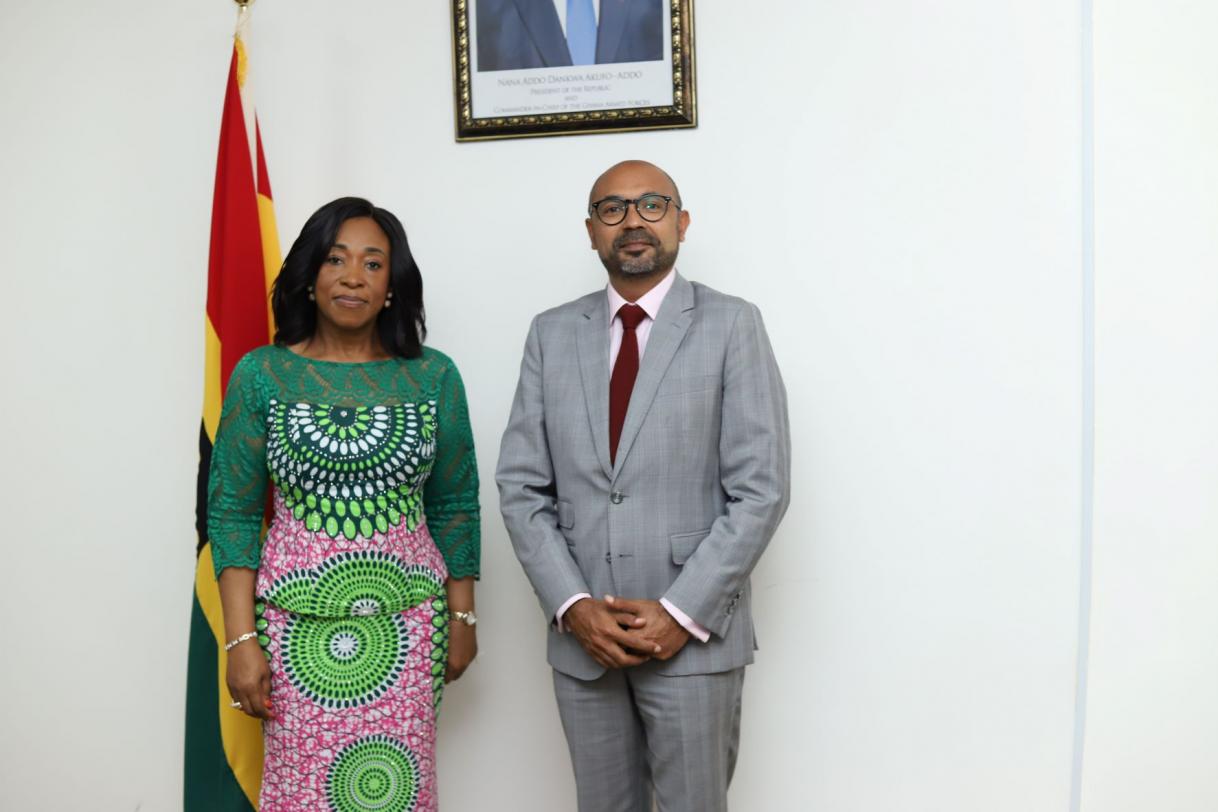 Ambassador Razaaly Presents credentials to Ghana's President and meets Minister of Foreign Affairs and Regional Integration