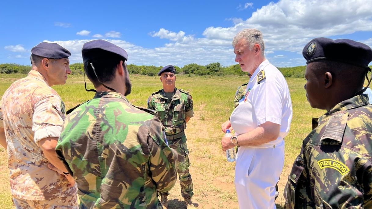 Group of military personnel talking