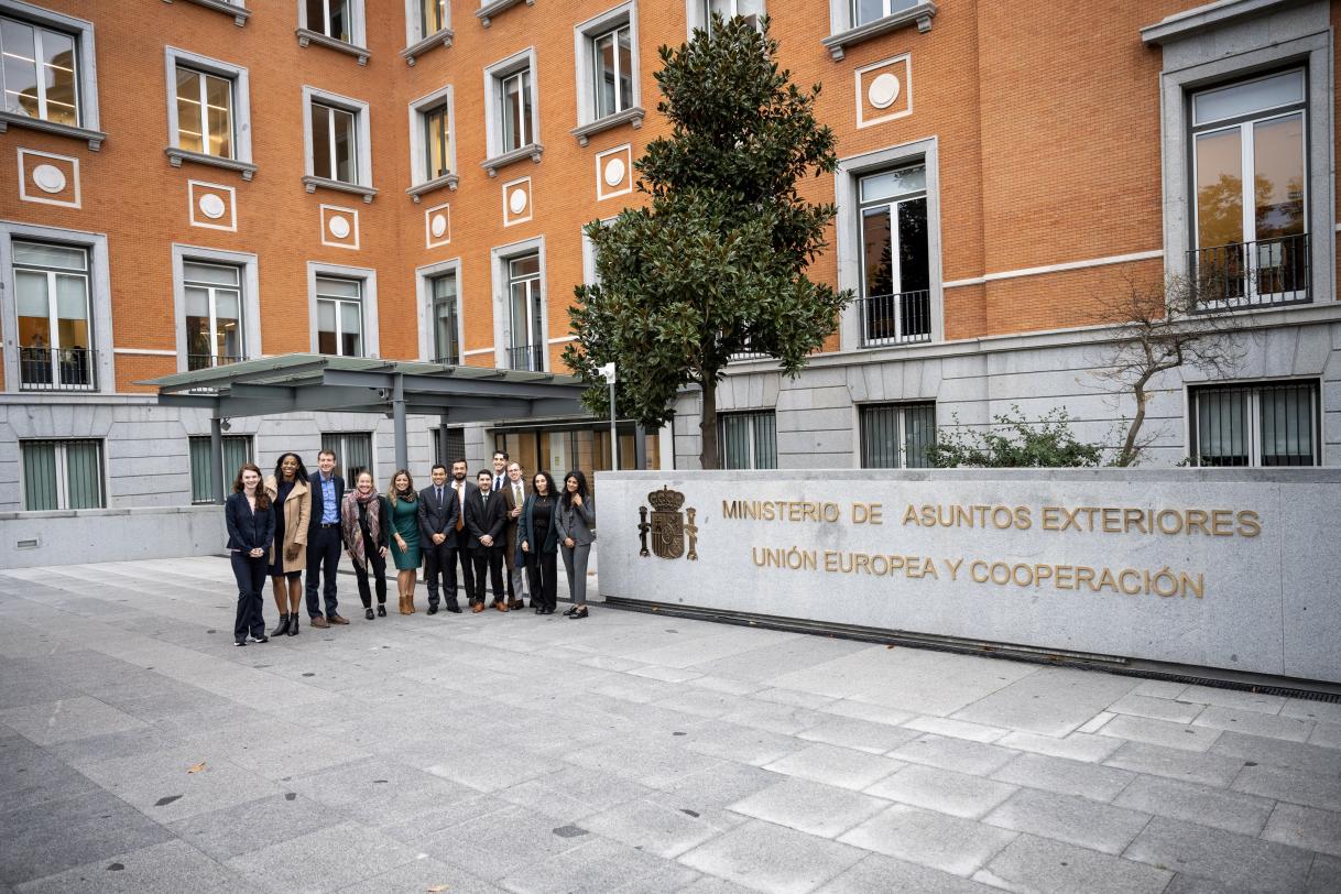 At the Ministry of Foreign Affairs, European Union and Cooperation, Madrid.