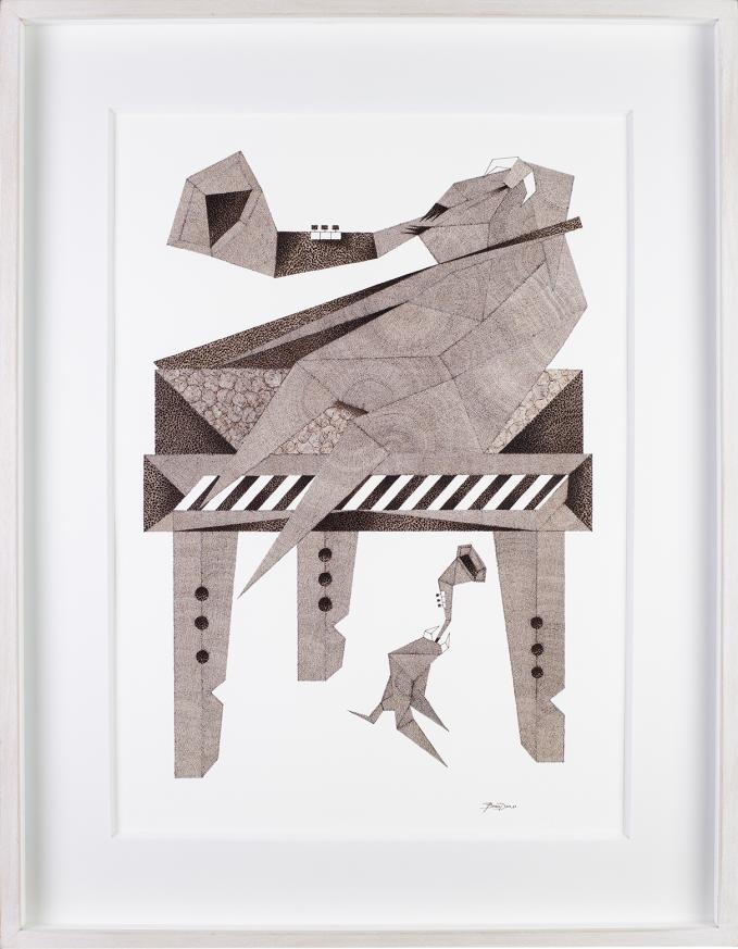 Obra: Dentro de Mi, Piano Grande - Autor: Brandon Ramírez - Exposición Más allá del mural