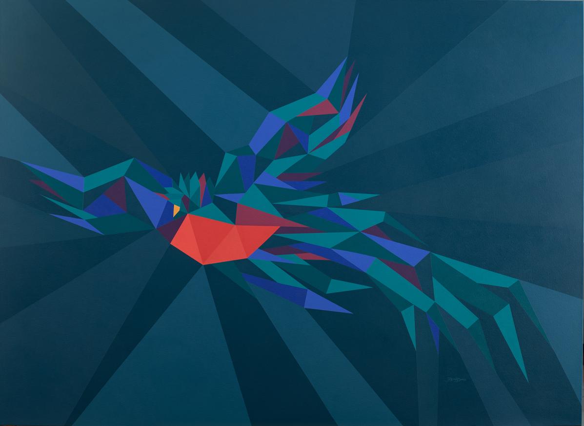 Obra: Quetzal - Autor: Brandon Ramírez - Exposición Más allá del mural