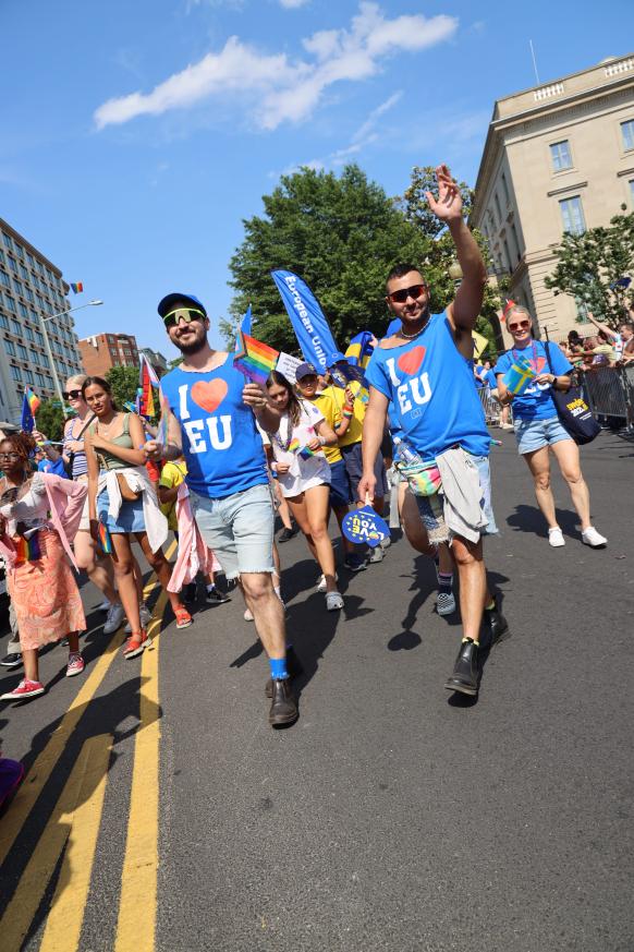 Walkers in the Capital Pride Parade in D.C.