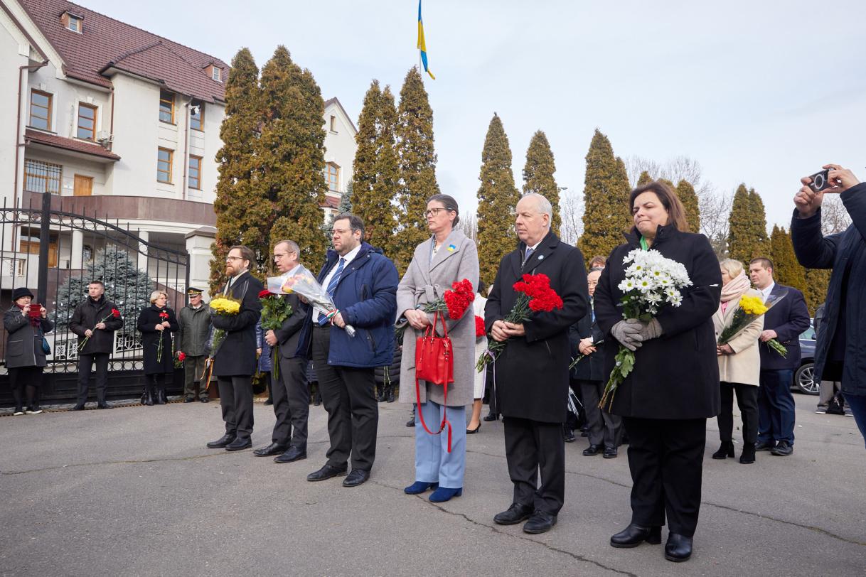 Embassy of Ukraine to the Republic of Moldova: EU Ambassador and Member States Ambassadors at the ceremony to mark one-year of Russia's invasion on Ukraine 