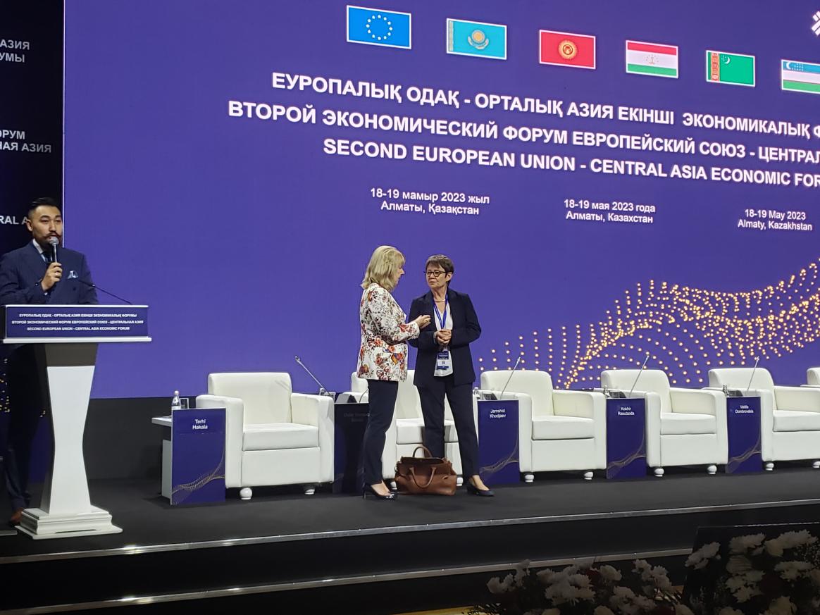 EUSR Terhi Hakala spoke with the President of the European Bank for Reconstruction and Development Odile Renaud-Basso