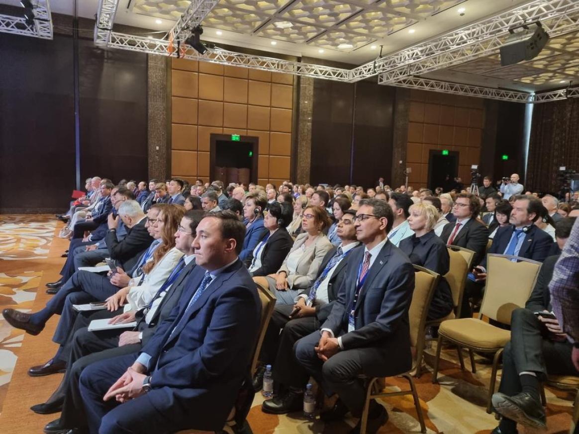 The attendees of the 2nd EU – Central Asia Economic Forum listening to the high-level panel
