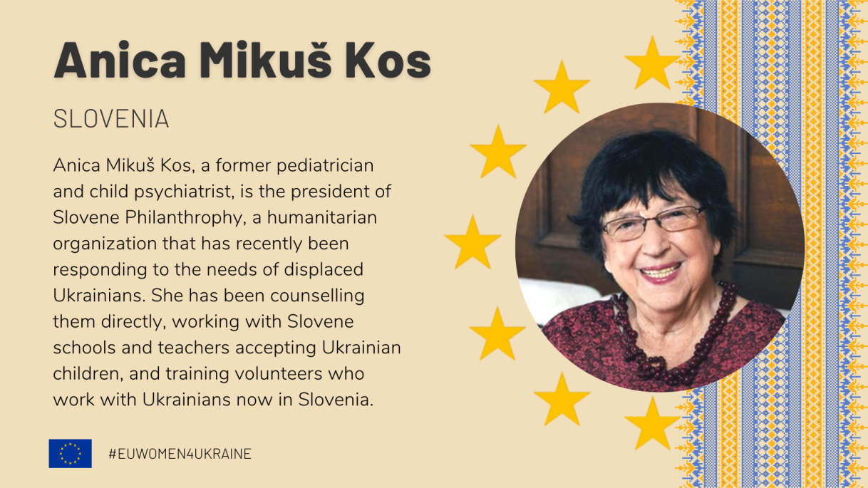 Image of Anica Mikus Kos with a description of her contributions.