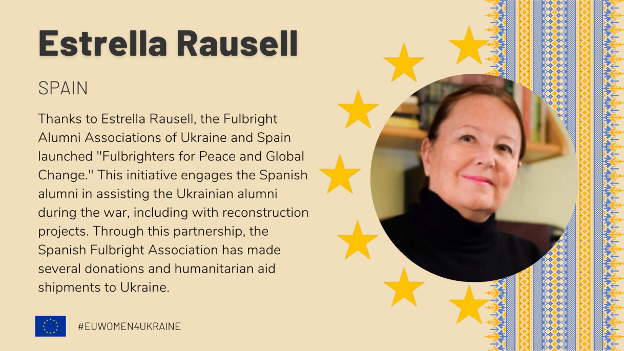 Image of Estrella Rausell with a description of her contributions.