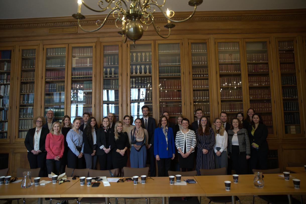 Family photo with Ambassador of the United States to France Denise Bauer, US Embassy in Paris