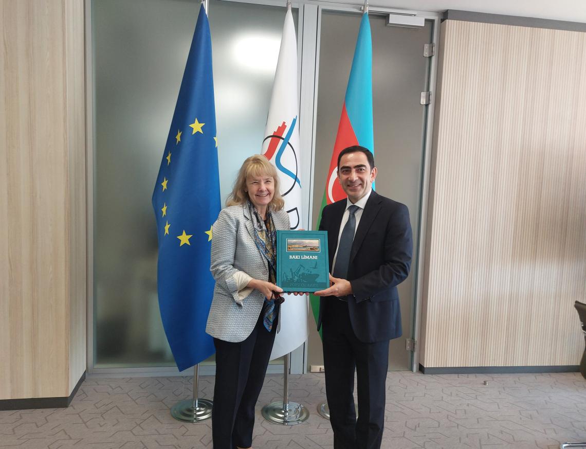 EUSR Hakala and Director General of Baku International Sea Trade Port Taleh Ziyadov