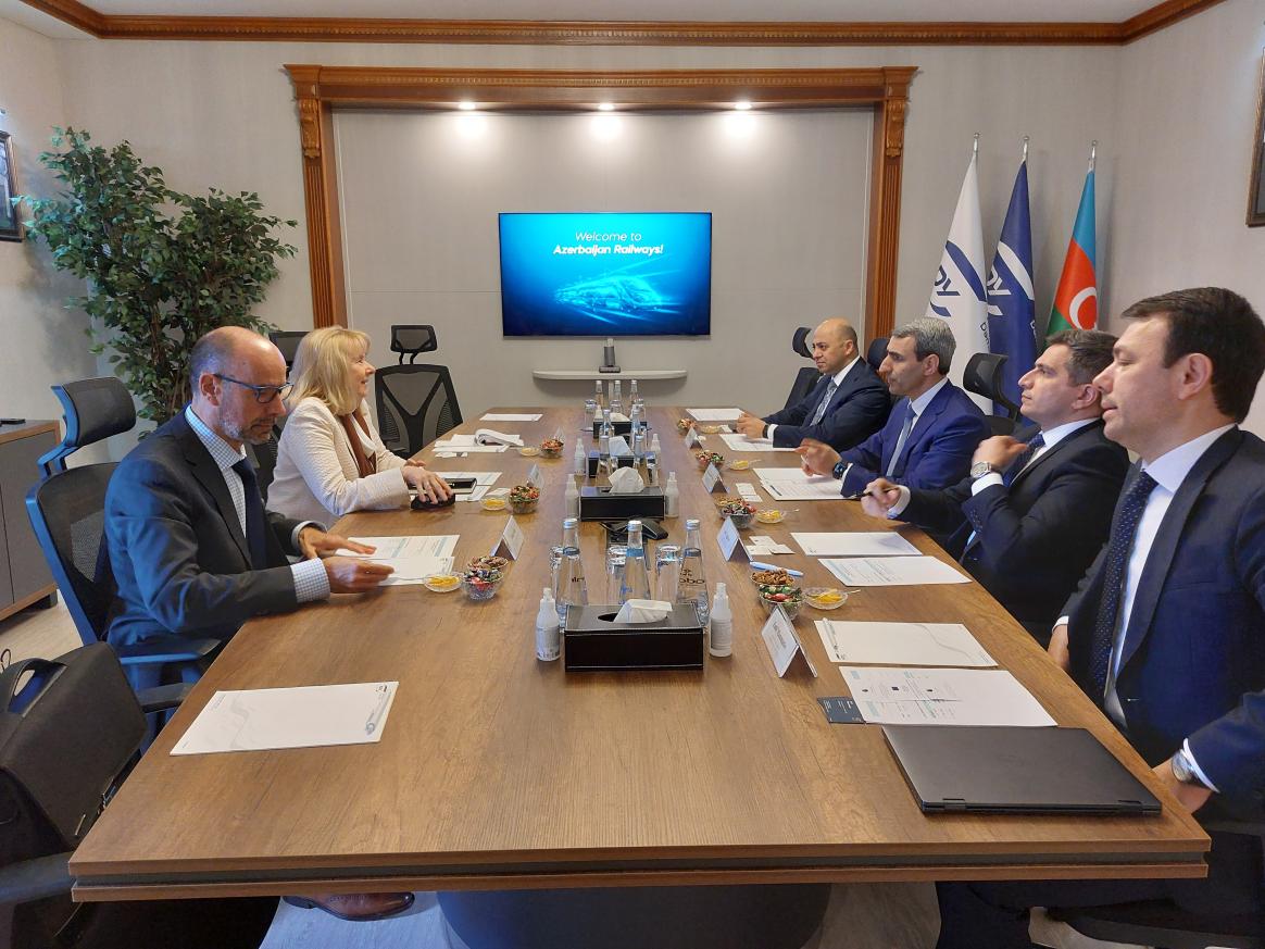 Discussions with Chairman of Azerbaijan Railroads Rovshan Rustamov and Deputy Chairman Vusal Ahmadov